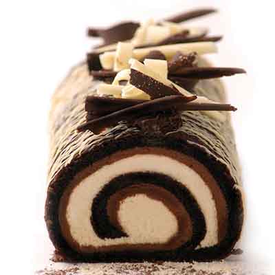 "WHITE & DARK CHOCOLATE ROULADE (Roll)(Labonel) - Click here to View more details about this Product